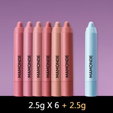 11月〈6+1品特惠組〉Mamonde > 花顏柔滑筆型唇膏六件組