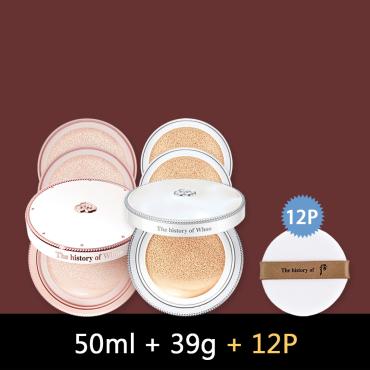 【2+12品特惠組】后 > 雪白氣墊底妝二件組