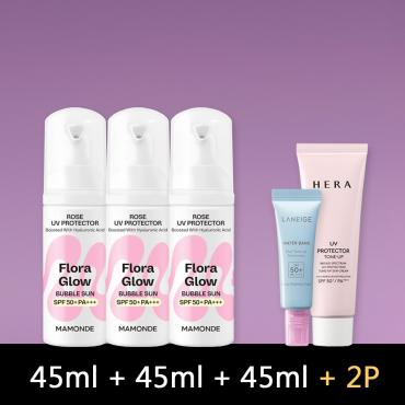 10月〈3品特惠組〉Mamonde > 玫瑰水潤泡泡防護液三件組