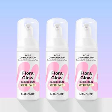 10月〈3+1品特惠組〉Mamonde > 玫瑰水潤泡泡防護液三件組