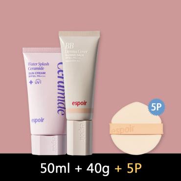 7月〈2+5品特惠組〉espoir > 水迸防護 & BB底妝二件組
