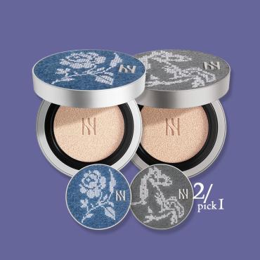 〈我在限量〉HERA > 極光黑曜氣墊粉露【丹寧版】15g (含粉盒)