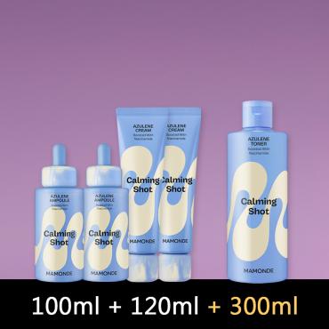 【4+1品特惠組】Mamonde > 藍甘菊舒紅 (2安瓶+2霜) 四件組