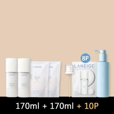 【4+10品特惠組】LANEIGE > 賽珞美乳霜水四件組