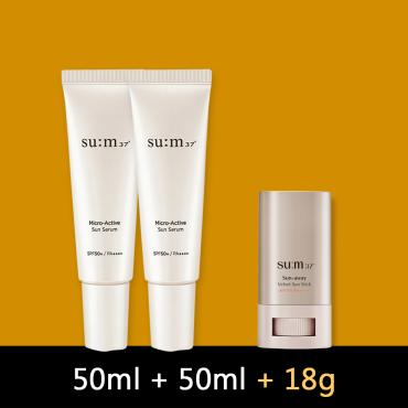 【2+1品特惠組】su:m37º > 微米活酵精華 (素肌)防護乳 50ml