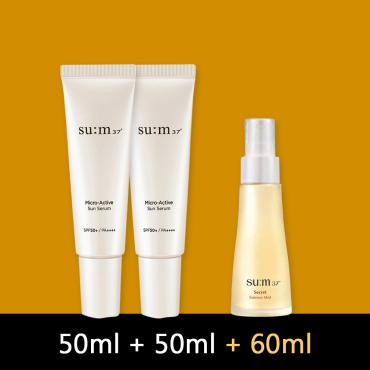 【2+1品特惠組】su:m37º > 微米活酵精華防護乳二件組