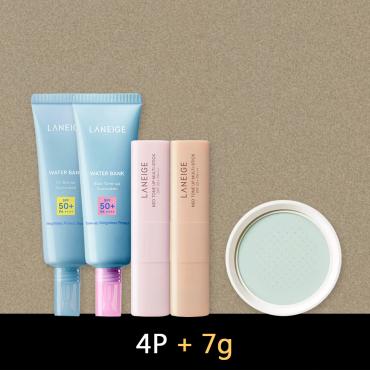 7月〈4+1品特惠組〉LANEIGE > 水酷防護 & 美肌底妝四件組